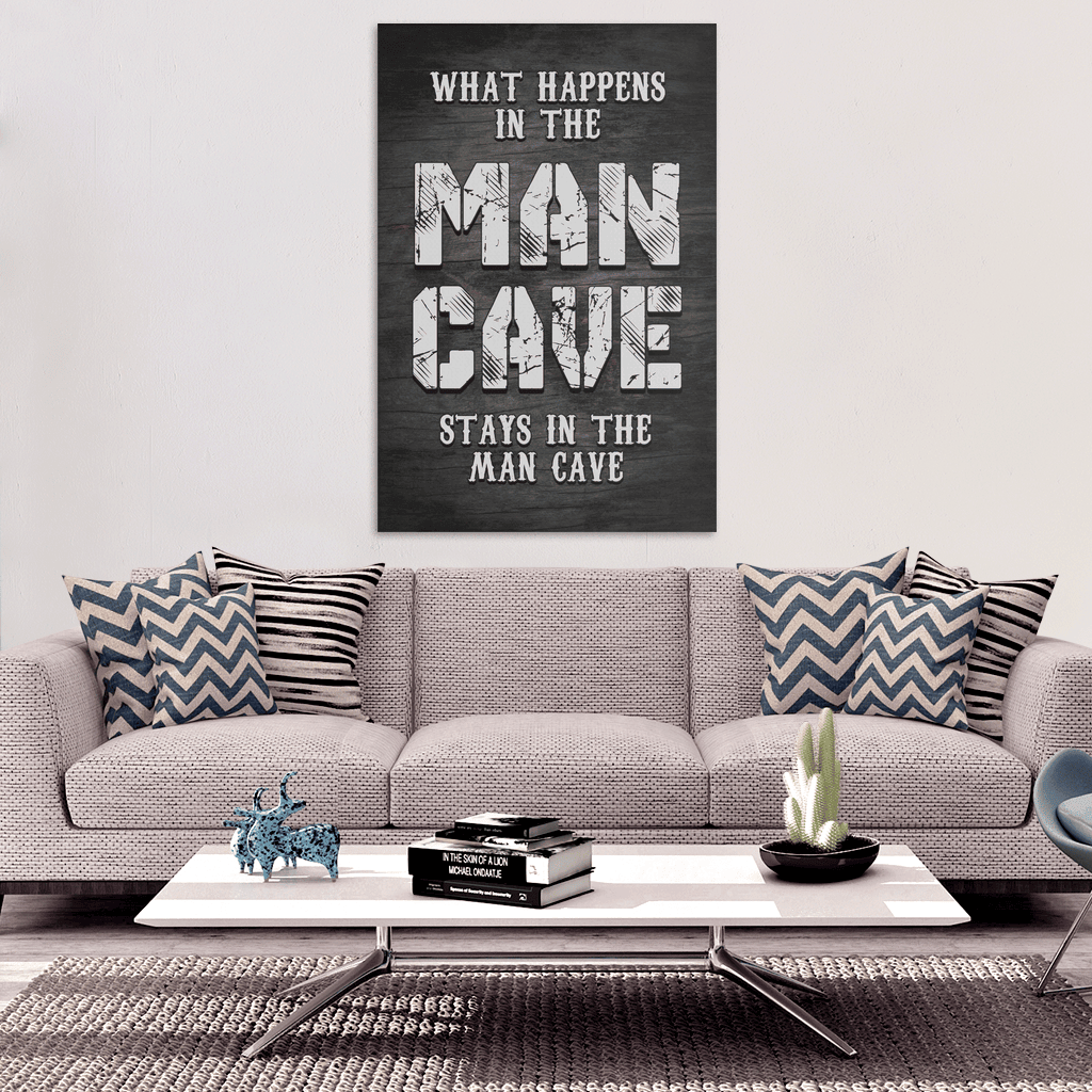 Man Cave Canvas Wall Art – Gift for Him