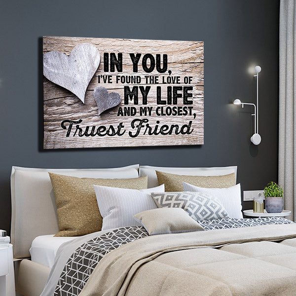 Love Of My Life Canvas Wall Art – Couple Gift