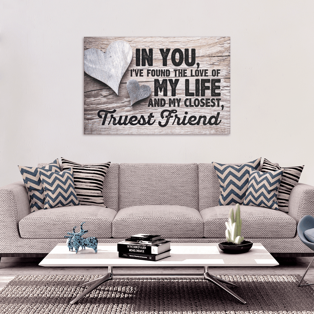 Love Of My Life Canvas Wall Art – Couple Gift
