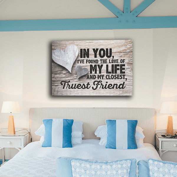Love Of My Life Canvas Wall Art – Couple Gift