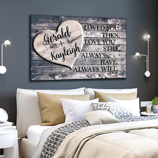 Personalized Loved You Then, Love You Still Canvas Wall Art – Couple Gift