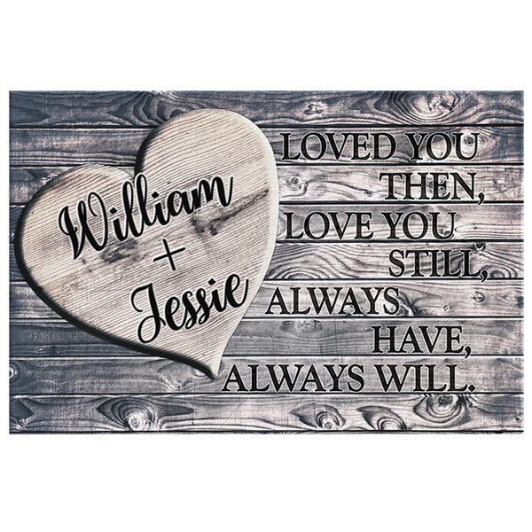 Personalized Loved You Then, Love You Still Canvas Wall Art – Couple Gift