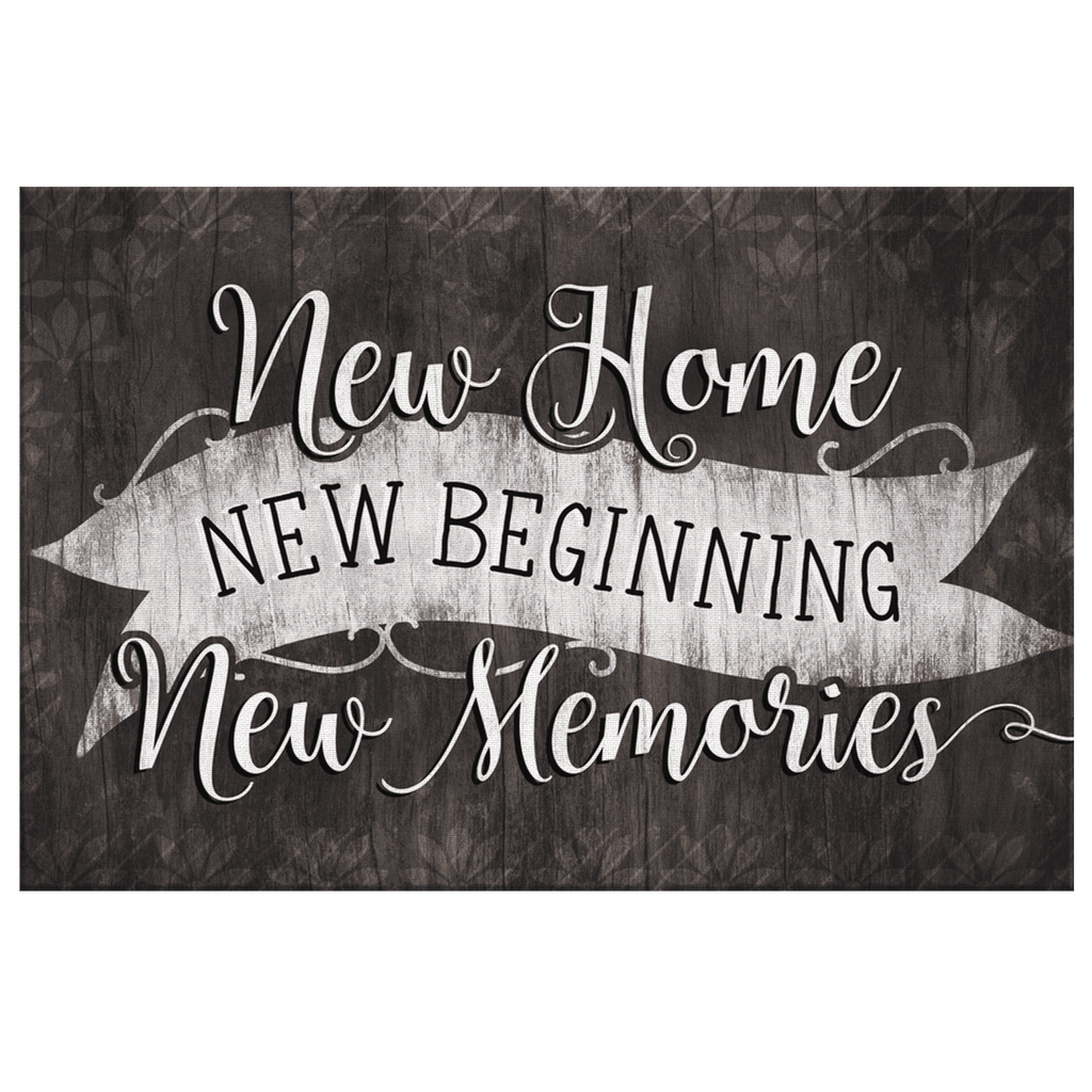 New Home, New Beginning Canvas Wall Art – Housewarming Gift
