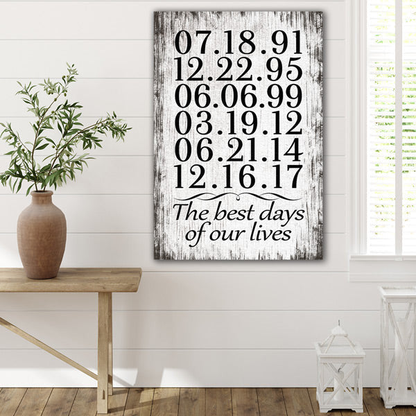 Personalized The Best Days Of Our Lives Canvas Wall Art – Couple Gift