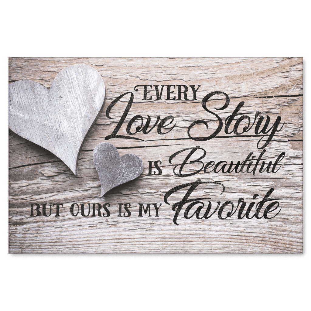 Our Love Story Is My Favorite Canvas Wall Art – Couple Gift