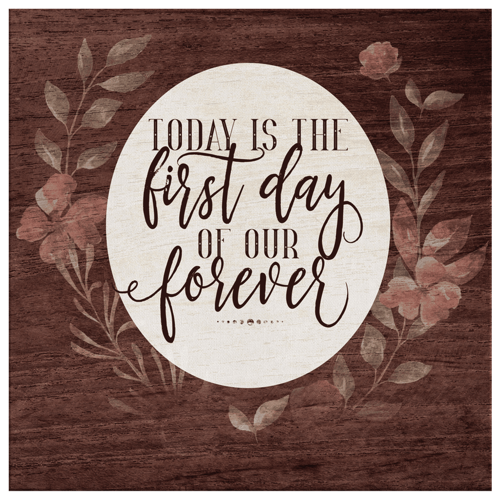 Personalized The First Day Of Our Forever Canvas Wall Art – Wedding Gift