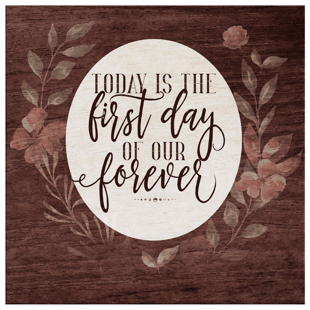 Personalized The First Day Of Our Forever Canvas Wall Art – Wedding Gift