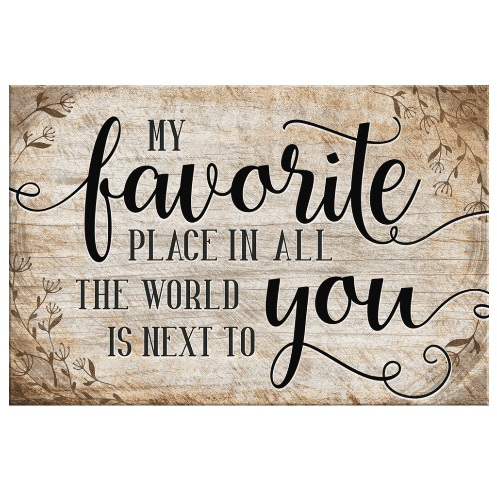 My Favorite Place Is Next To You Canvas Wall Art – Couple Gift