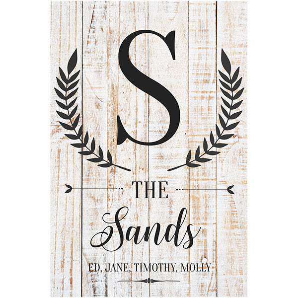 Personalized Family Initial And Name Canvas Wall Art – Family Home Decor