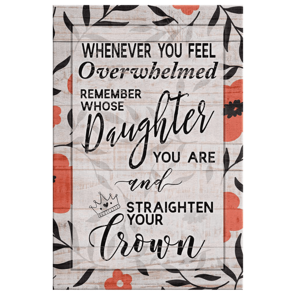Straighten Your Crown Canvas Wall Art – Motivational Wall Decor