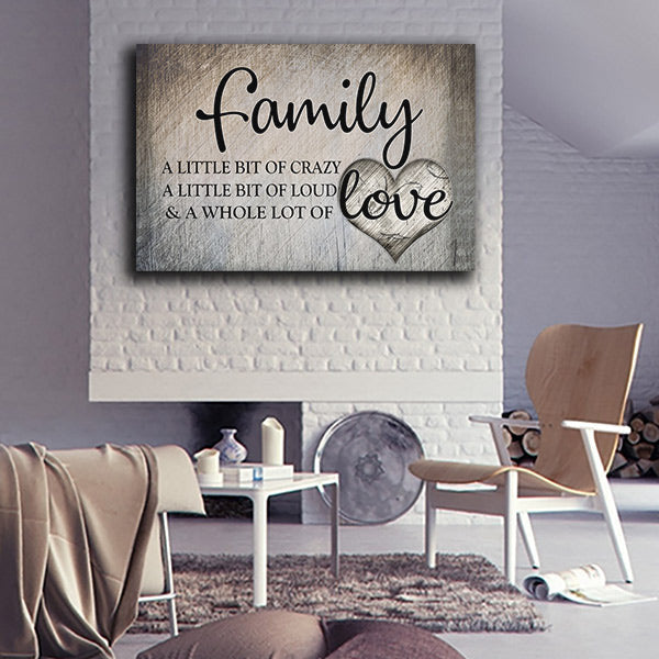 Family Love Canvas Wall Art – Family Home Decor
