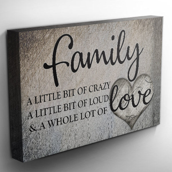 Family Love Canvas Wall Art – Family Home Decor