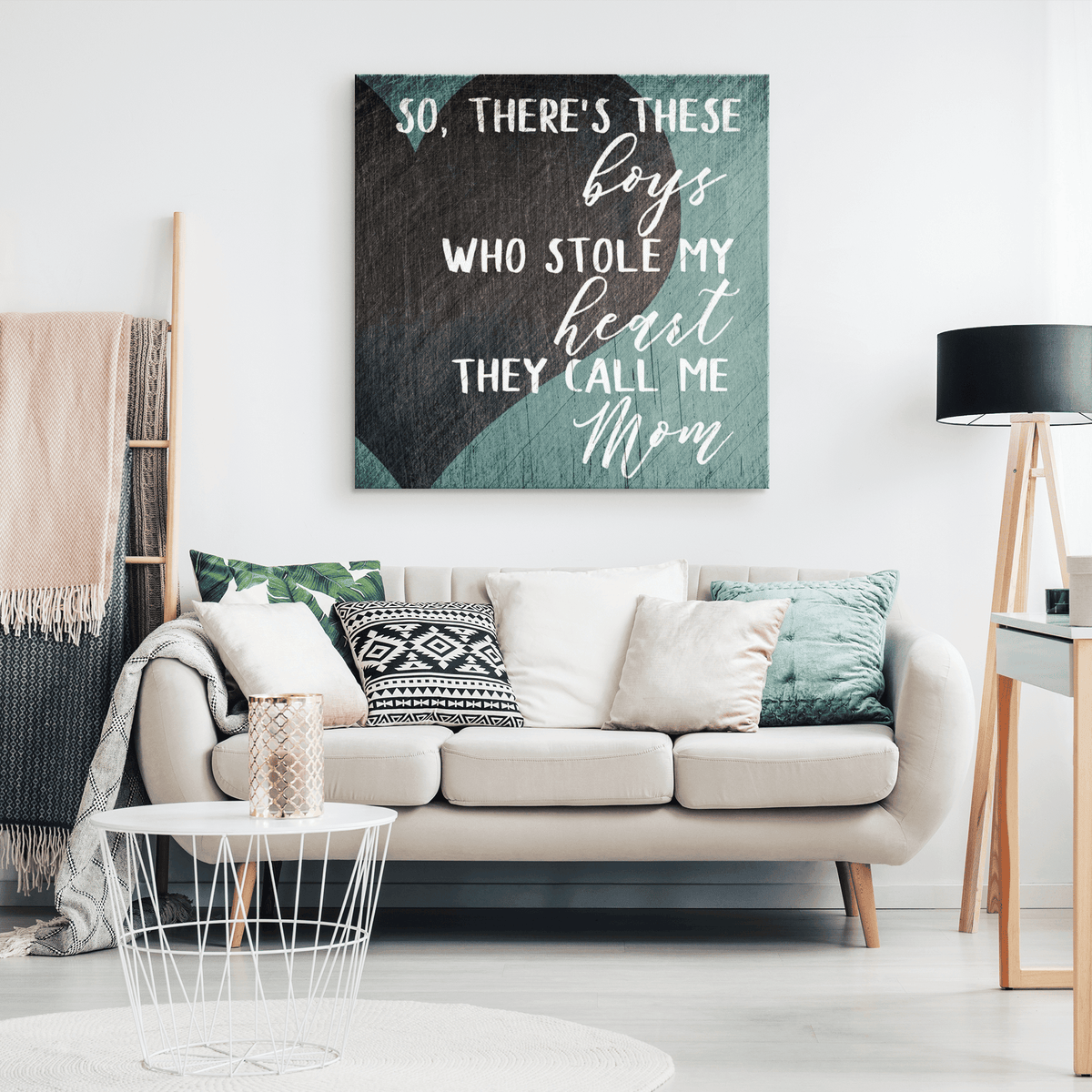 These Boys Who Stole My Heart Canvas Wall Art – Family Home Decor