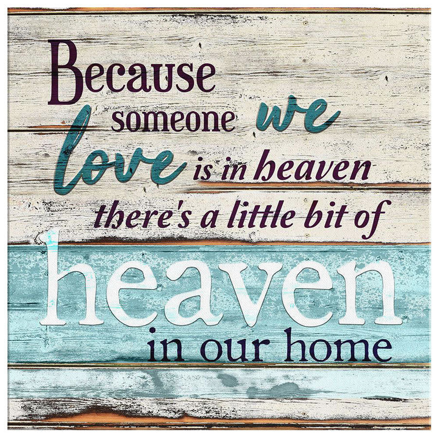 Personalized Someone We Love Is In Heaven Canvas Wall Art – Memorial Gift