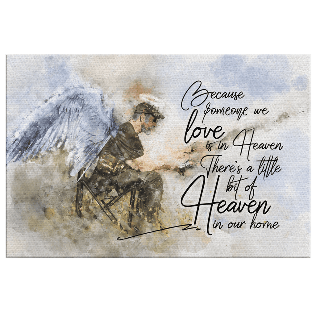 Fisherman Someone We Love Is In Heaven Canvas Wall Art – Memorial Gift