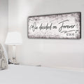 Personalized We Decided On Forever Panoramic Canvas Wall Art – Couple Gift