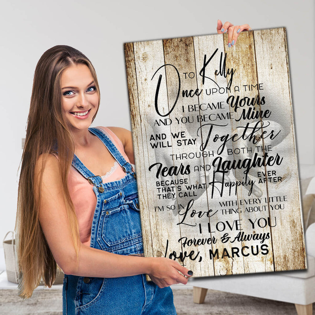 Personalized To My Wife - Once Upon A Time Canvas Wall Art – Couple Gift