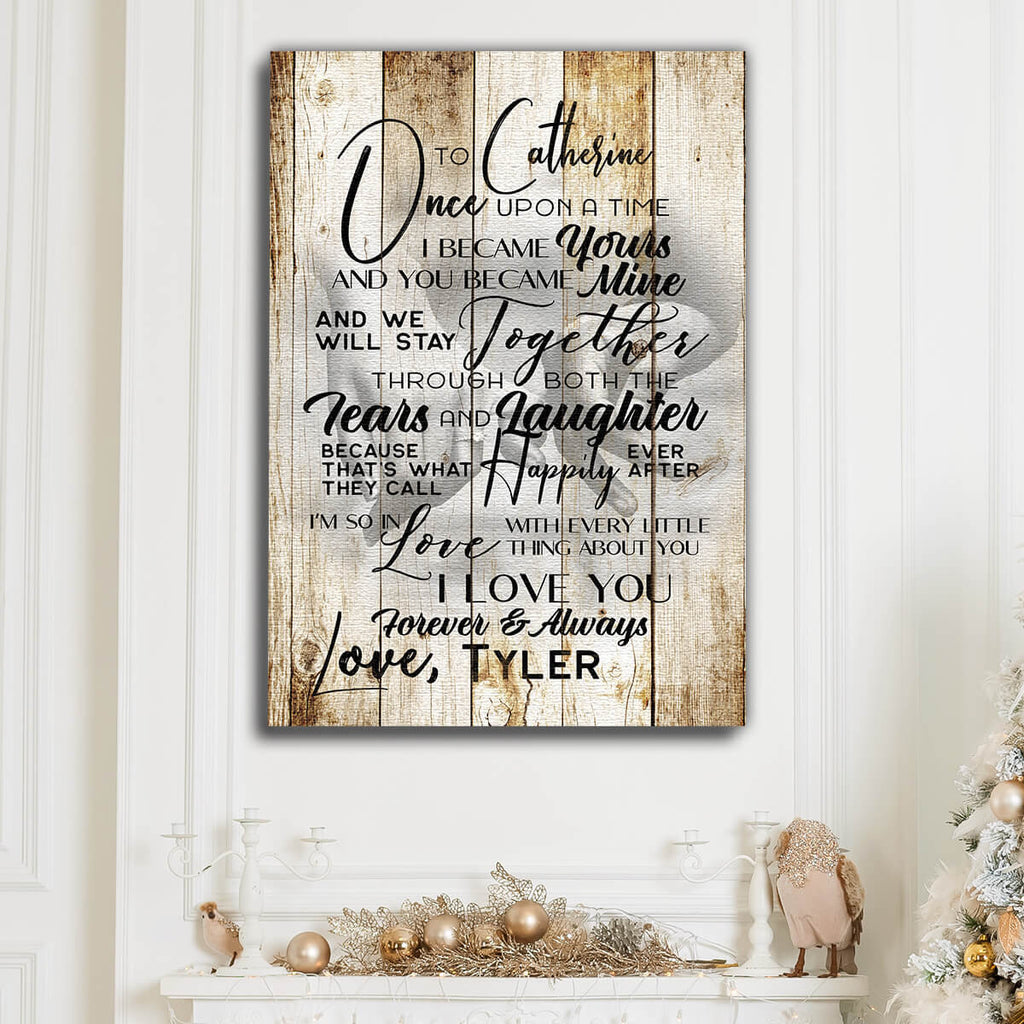 Personalized To My Wife - Once Upon A Time Canvas Wall Art – Couple Gift