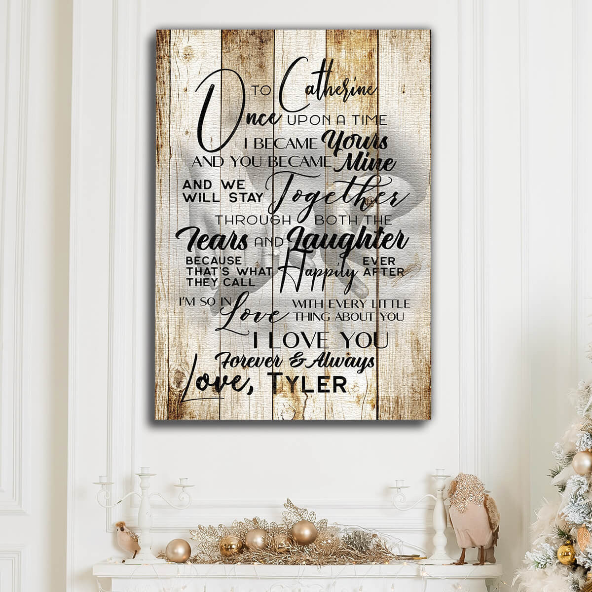 Personalized To My Wife - Once Upon A Time Canvas Wall Art – Couple Gift