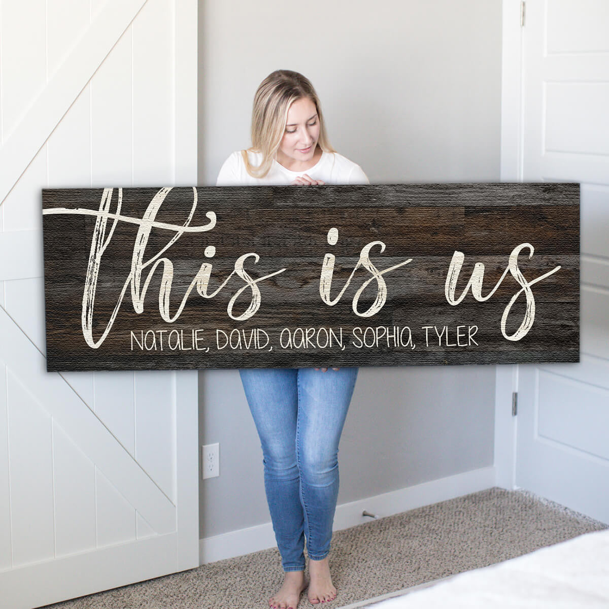 Personalized This Is Us Panoramic Canvas Wall Art – Family Home Decor