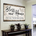 Bless Our Home And All Those Who Enter Canvas Wall Art – Christian Wall Decor