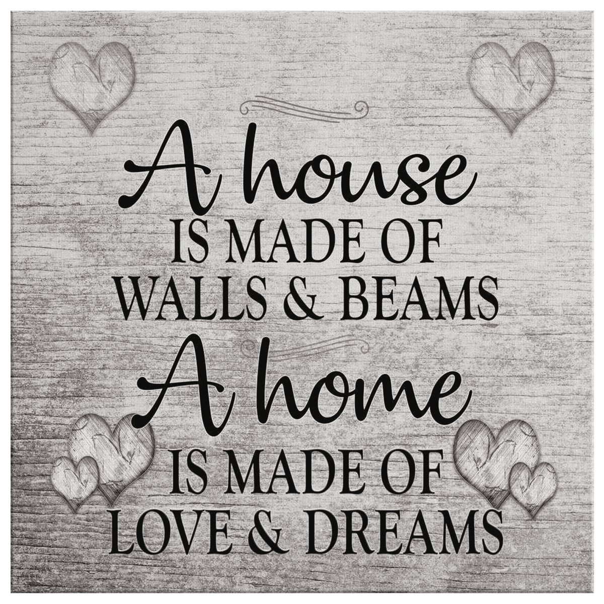 Personalized A Home Is Made Of Love Canvas Wall Art – Family Home Decor