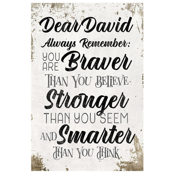 Personalized Always Remember Canvas Wall Art – Inspirational Gift