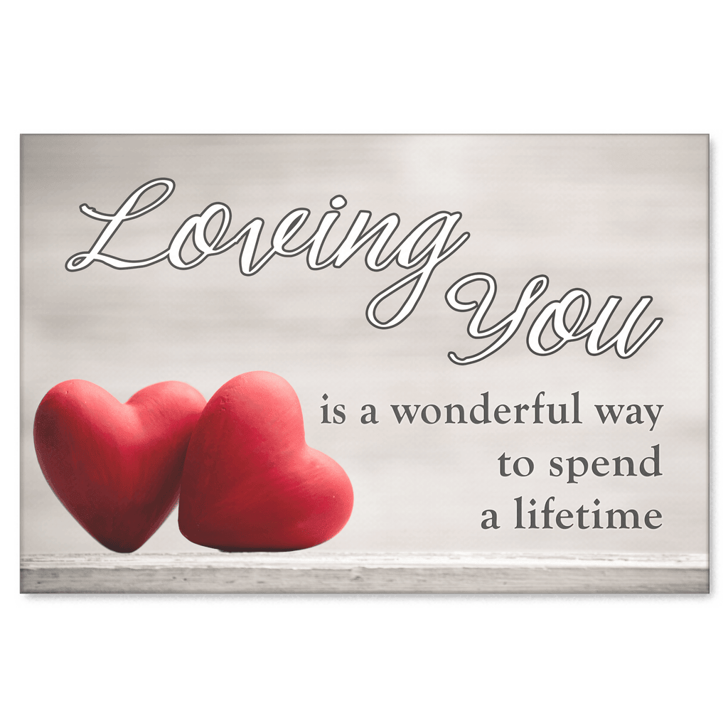 Loving You Canvas Wall Art – Couple Gift