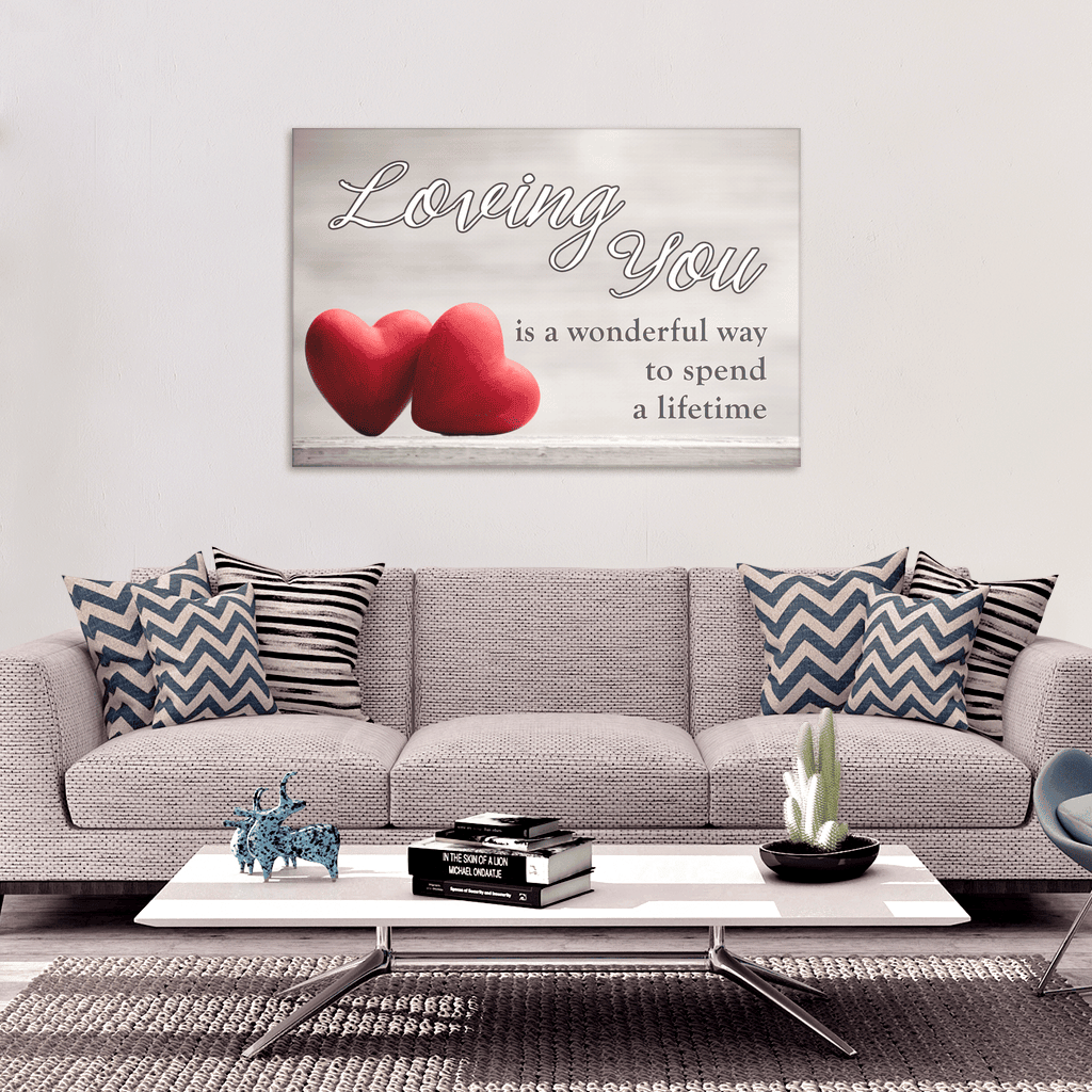 Loving You Canvas Wall Art – Couple Gift