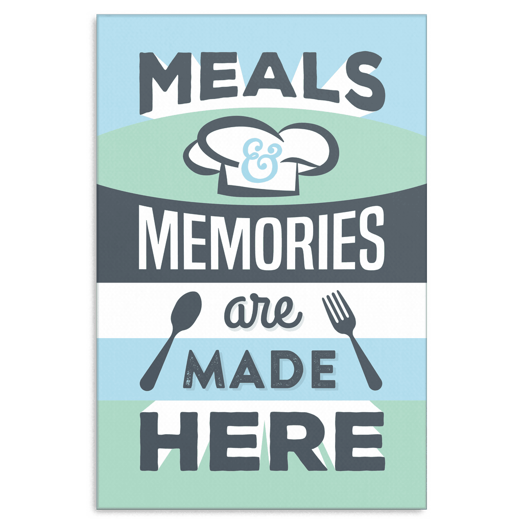 Meals & Memories Canvas Wall Art – Kitchen Wall Decor