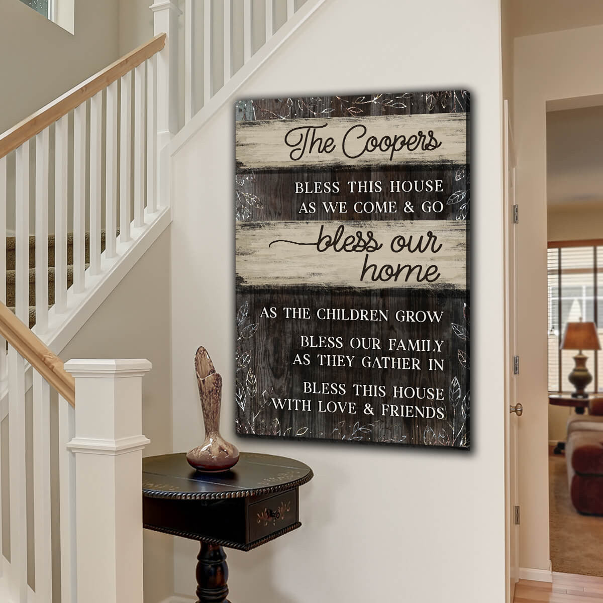 Personalized Bless This House As We Come & Go Canvas Wall Art – Christian Wall Decor