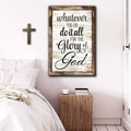 Do It All For The Glory Of God Rustic Wood Canvas Wall Art – Christian Wall Decor