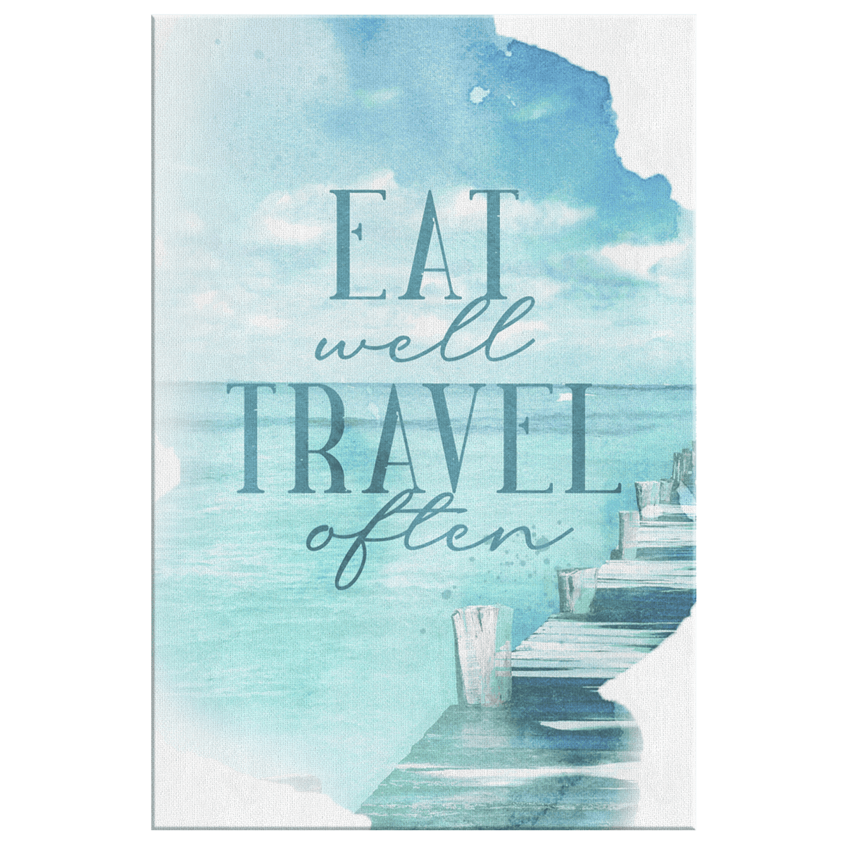 Eat Well, Travel Often Canvas Wall Art – Kitchen Wall Decor