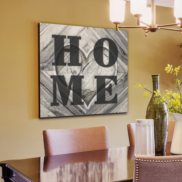 Home Heart Design Square Canvas Wall Art – Family Home Decor