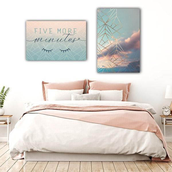Five More Minutes Canvas Wall Art – Bedroom Wall Decor