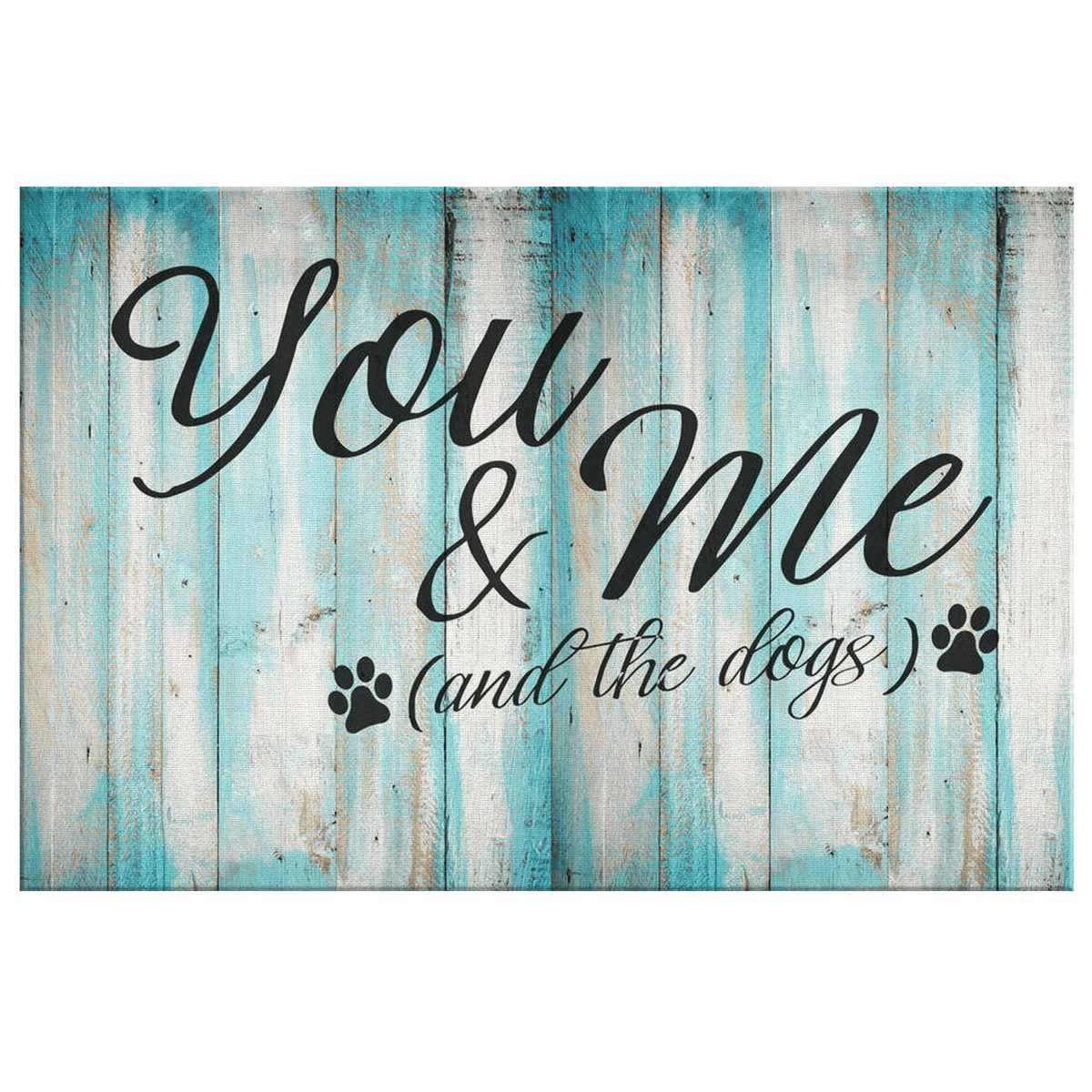 Personalized You & Me And The Dogs Canvas Wall Art – Pet Lover Gift