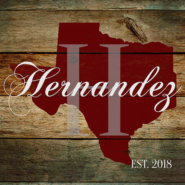 Personalized Texas Family Name Canvas Wall Art – Family Home Decor