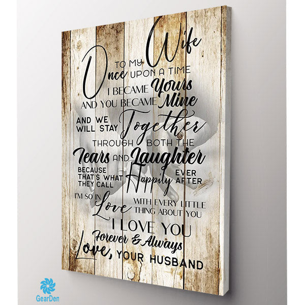 To My Wife - Once Upon A Time Canvas Wall Art – Couple Gift