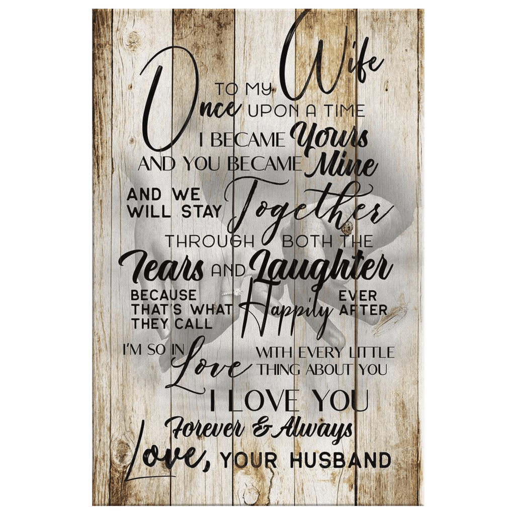 To My Wife - Once Upon A Time Canvas Wall Art – Couple Gift