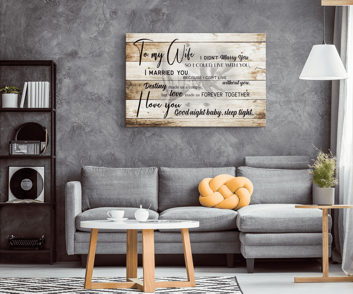 To My Wife - Destiny Made Us A Couple Canvas Wall Art – Couple Gift