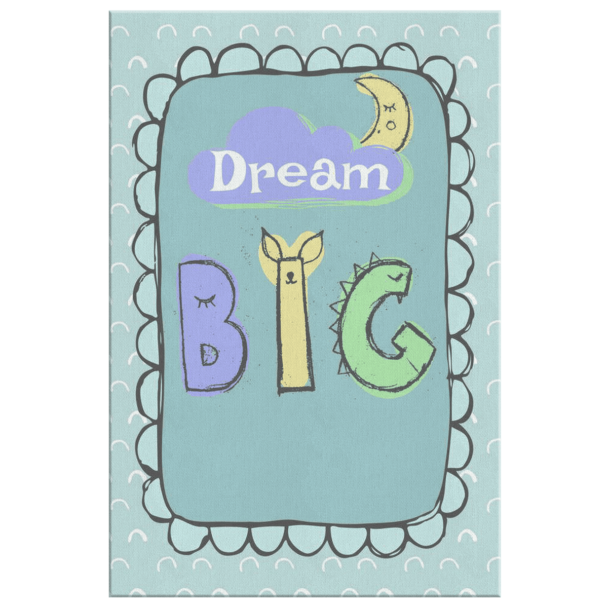 Personalized Dream Big Child's Name Canvas Wall Art – Kids Room Decor