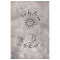 Live By The Sun, Love By The Moon Canvas Wall Art – Boho Bedroom Decor
