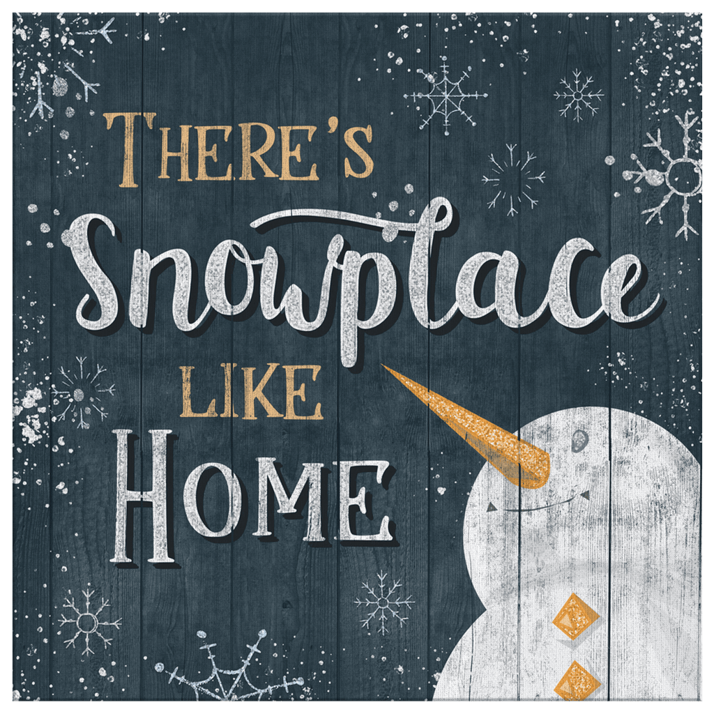There's Snowplace Like Home Christmas Canvas Wall Art – Christmas Decor