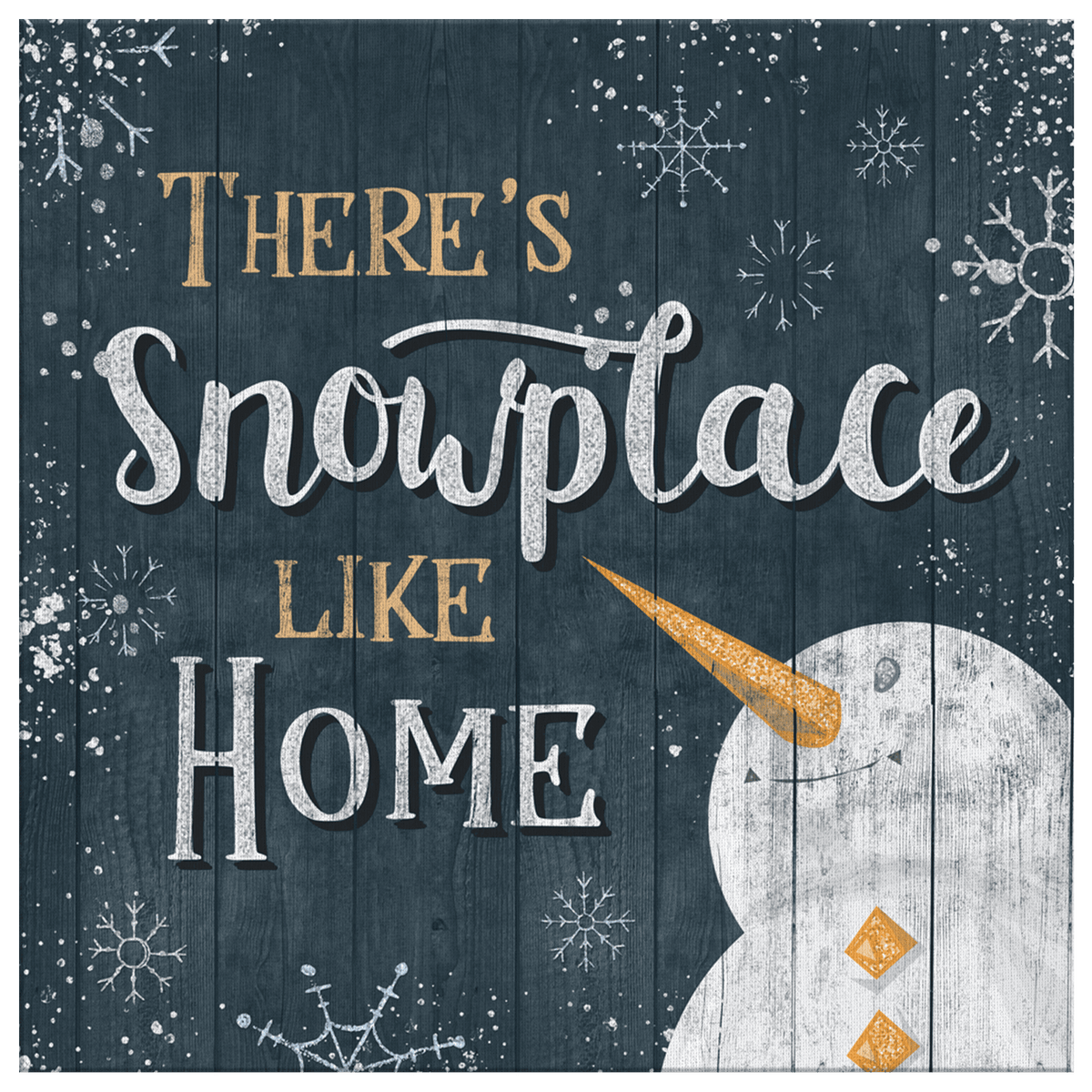 There's Snowplace Like Home Christmas Canvas Wall Art – Christmas Decor