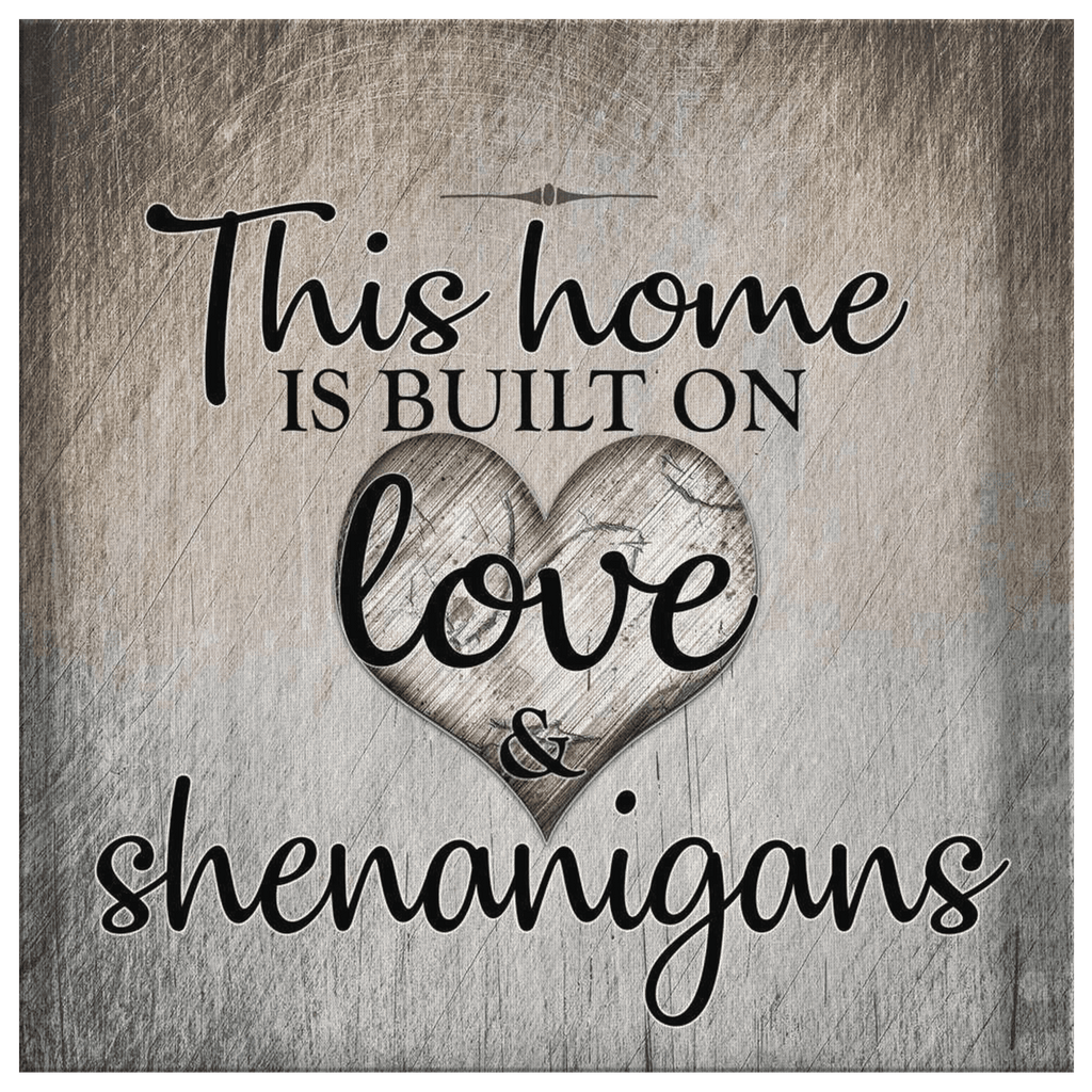 Personalized Love And Shenanigans Canvas Wall Art – Family Home Decor