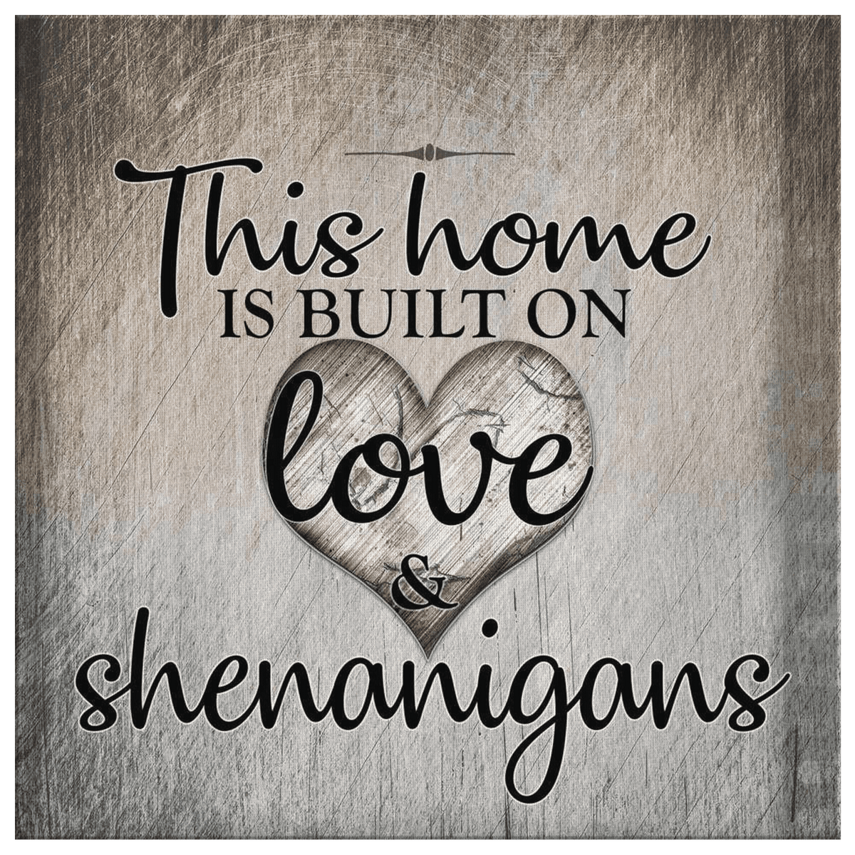 Personalized Love And Shenanigans Canvas Wall Art – Family Home Decor