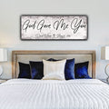 Personalized God Gave Me You Panoramic Canvas Wall Art – Couple Gift