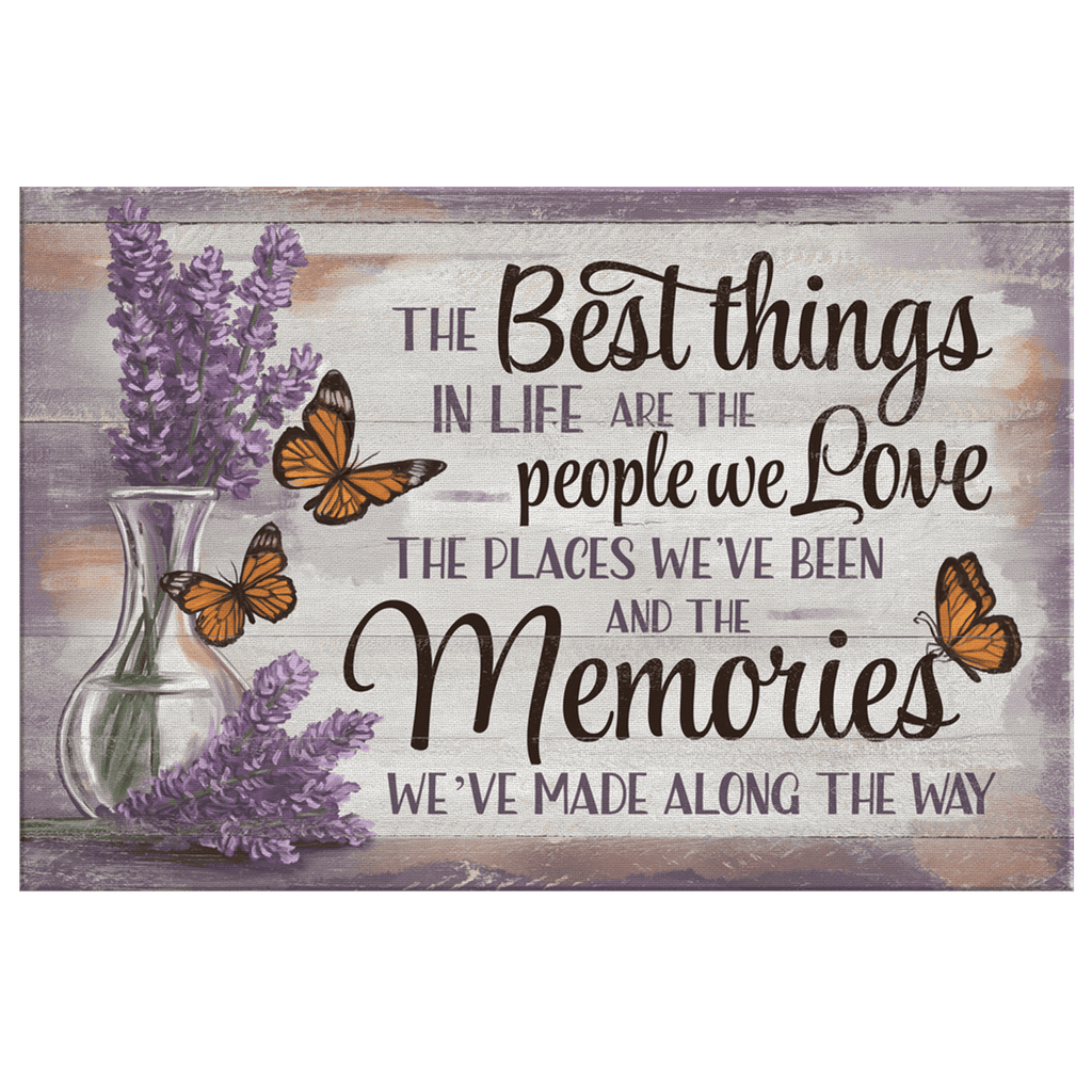 The Best Things - People, Places, Memories Canvas Wall Art – Living Room Decor