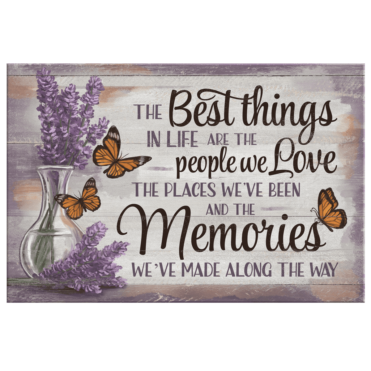 The Best Things - People, Places, Memories Canvas Wall Art – Living Room Decor