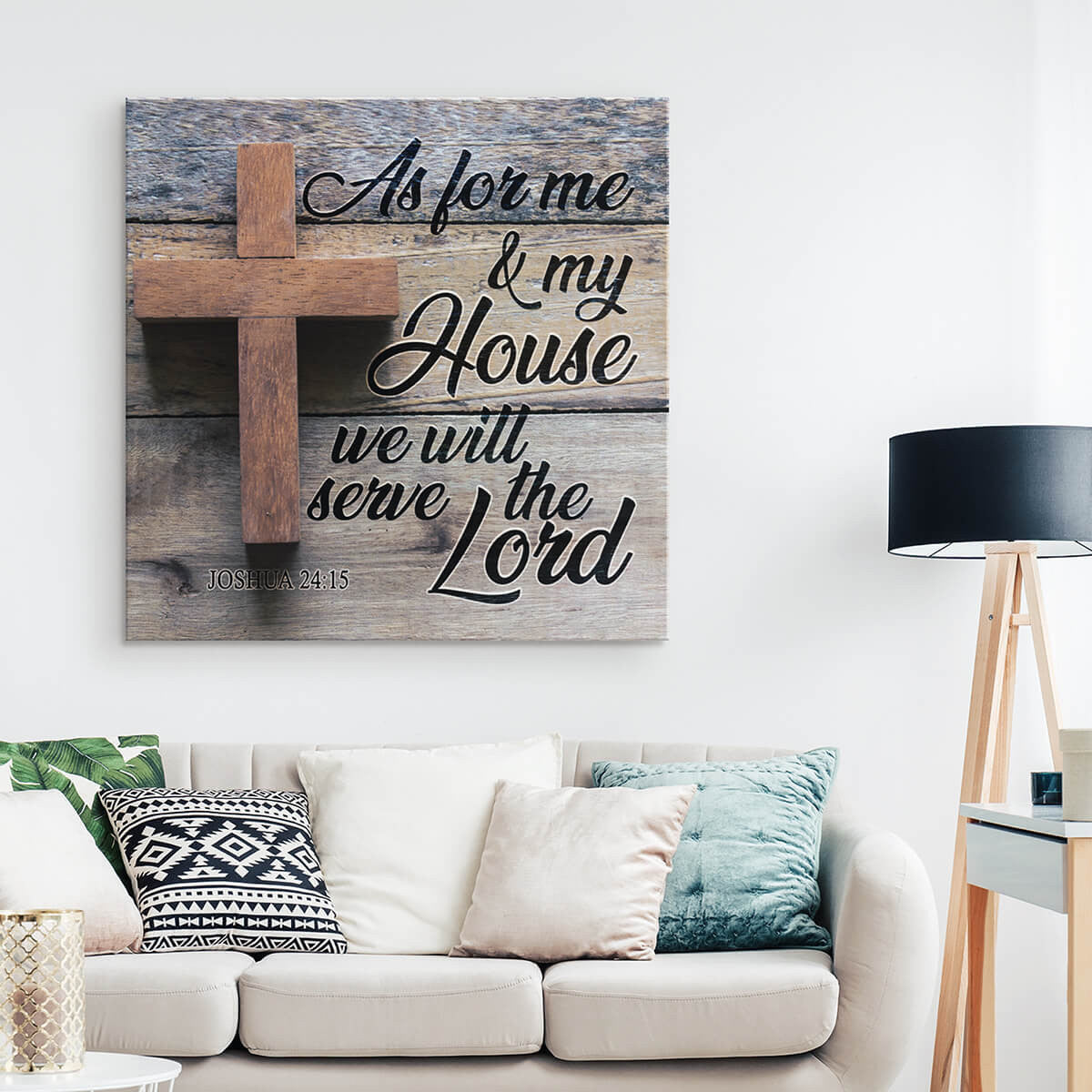 As For Me & My House We Will Serve The Lord Canvas Wall Art – Christian Wall Decor